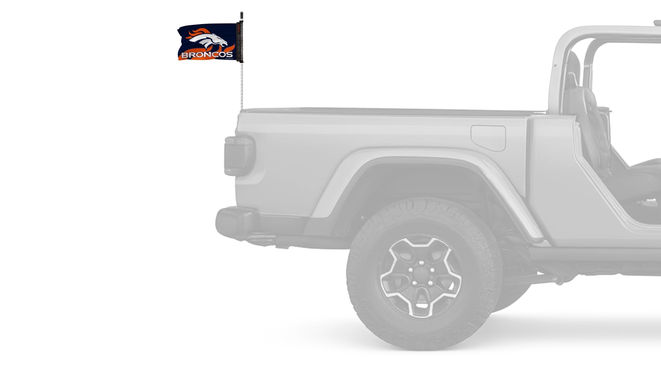 Denver Broncos 11"x17" Forever Wave Flag for Jeep Wrangler LJ 2003-2006