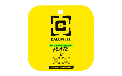 Caldwell AR500 Rimfire/Handgun Gong |  1/4" Steel Target |  8" Square |  Yellow