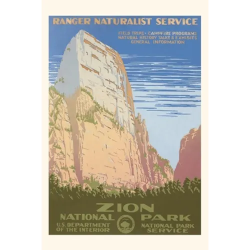 Vintage Journal Poster for Zion National Park