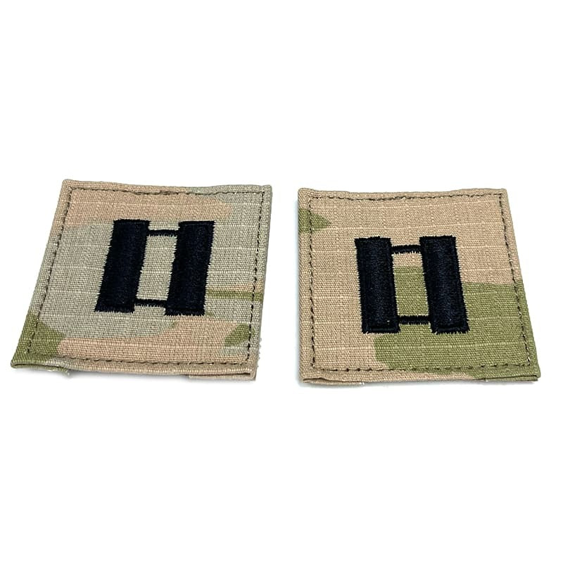 CPT Captain Army Rank OCP Patch with Hook Fastener - Pair