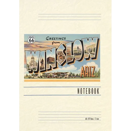 Vintage Lined Notebook Greetings from Winslow