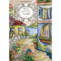 Adult Coloring Book: Nice Little Town - Paperback