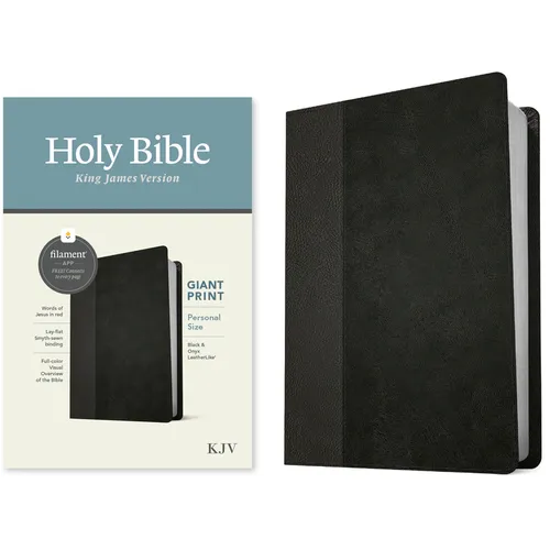 KJV Personal Size Giant Print Bible, Filament Enabled Edition (Leatherlike, Black/Onyx) - Imitation Leather