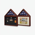 Capitol Flag Presentation Case with Display Shadow Box - Cherry Finish