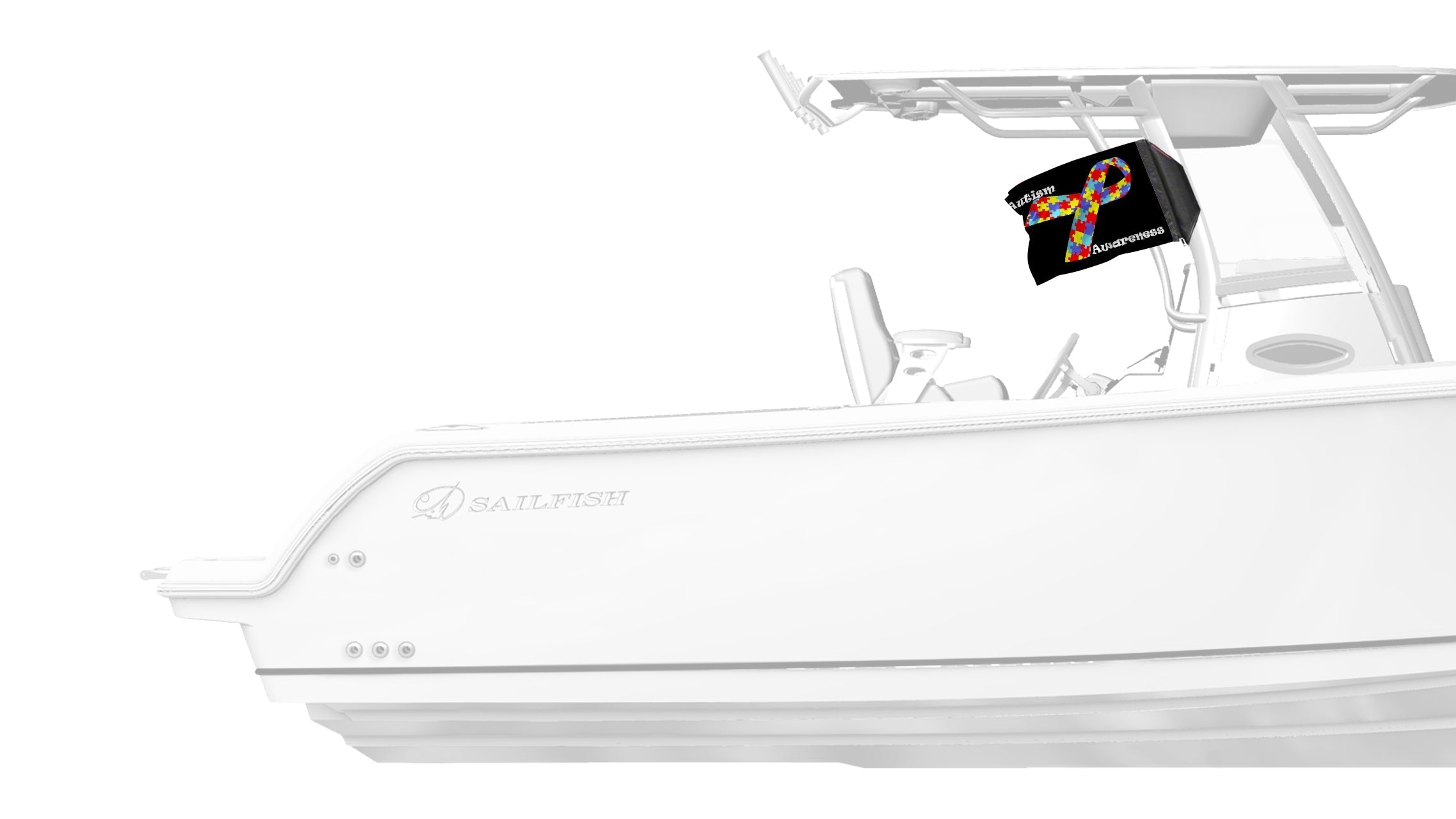 Autism Awareness 12"x18" Forever Wave Flag for Boats