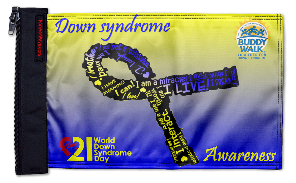 Down Syndrome Awareness 12"x18" Forever Wave Flag