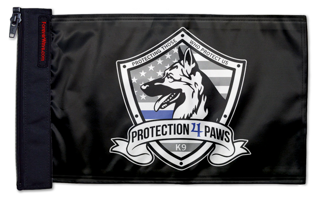 Protection4Paws 12"x18" Forever Wave Flag for Golf Carts