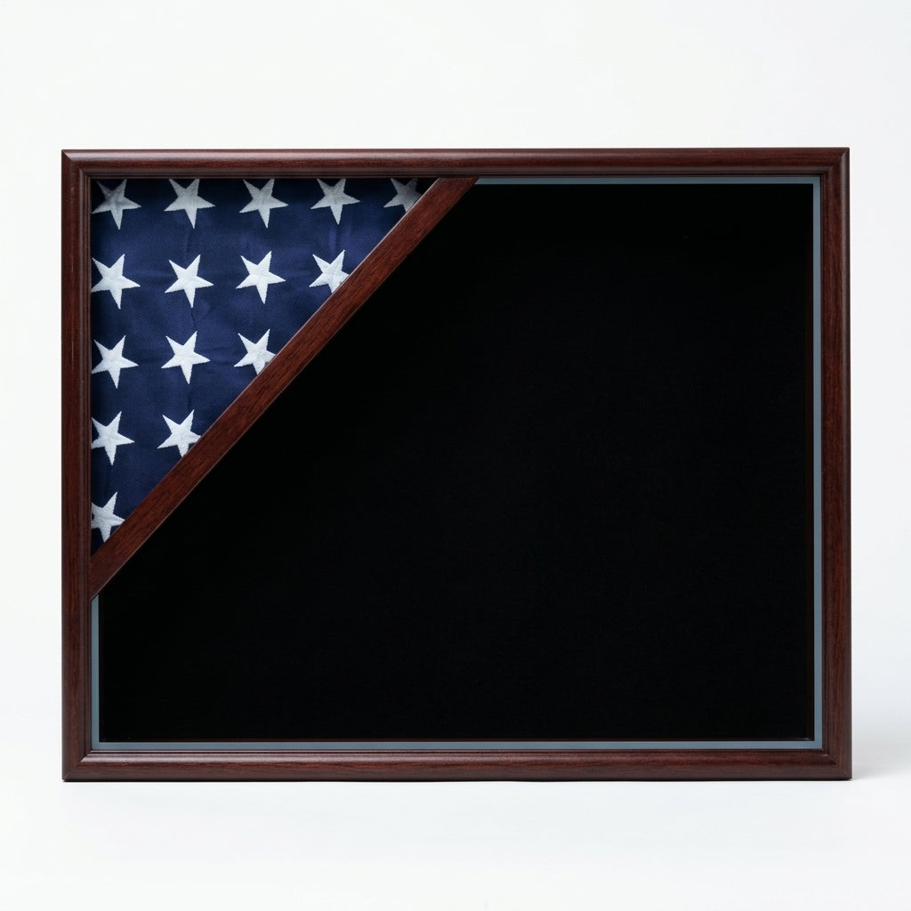 Shadow box for 3x5 flag, Cherry Finish
