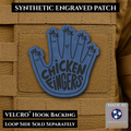 Chicken Fingers Funny Morale Patch, 2.5" | Made in USA | VELCRO® Brand Hook Backing