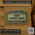 Claymore Mine “Front Toward Enemy” Funny Morale Patch | Made in USA | VELCRO® Brand Hook Backing