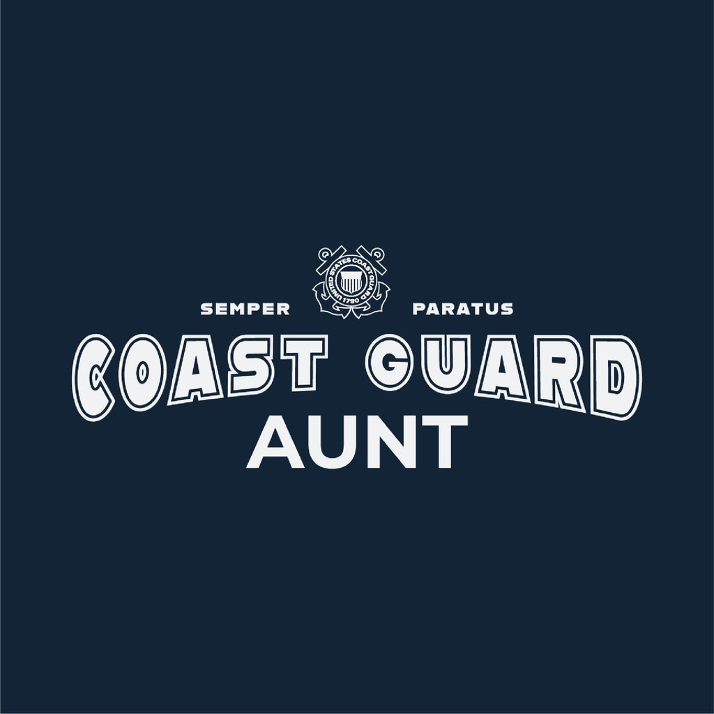 Coast Guard Aunt Ladies T-Shirt (Navy)