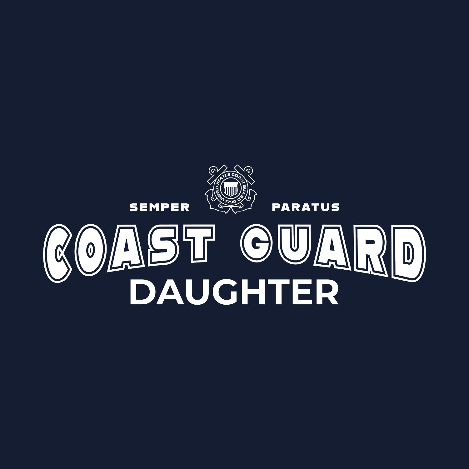 Coast Guard Daughter Crewneck (Navy)