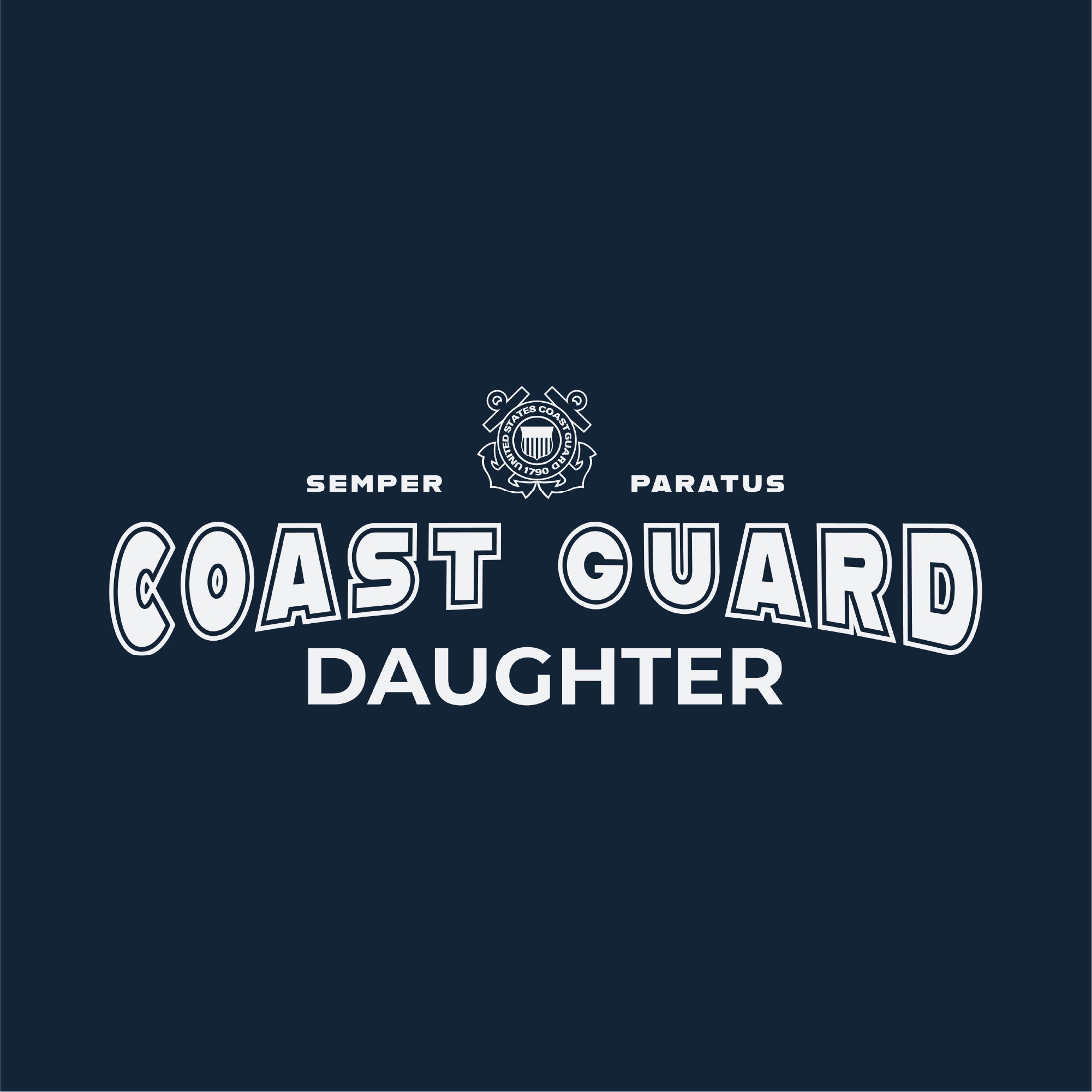 Coast Guard Daughter Ladies T-Shirt (Navy)