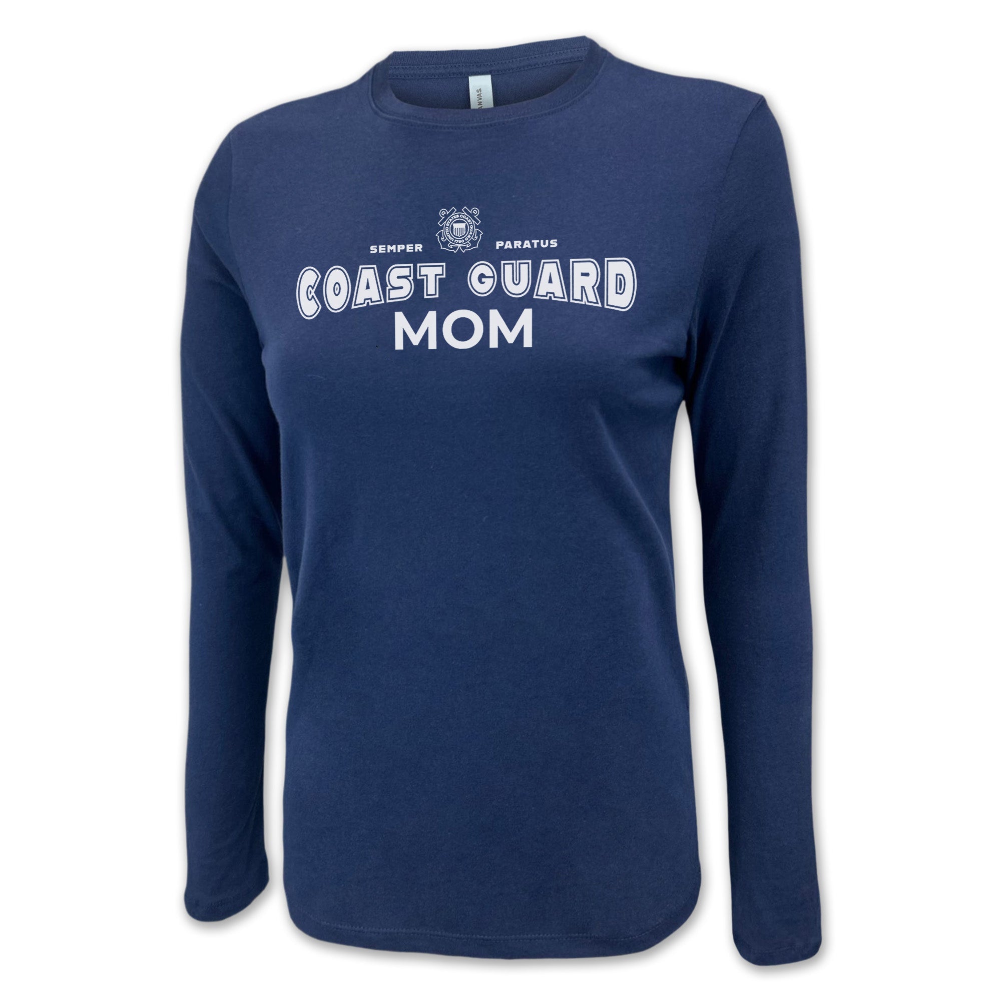 Coast Guard Mom Women's Long Sleeve T-Shirt (Navy)