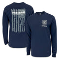 Coast Guard Veteran Flag Long Sleeve T-Shirt (Navy)