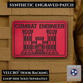 Combat Engineer Army Veteran Morale Patch, 2x3" | Made in USA | VELCRO® Brand Hook Backing