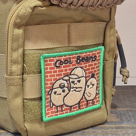 Cool Beans Funny Morale Patch | Made in USA | VELCRO® Brand Hook Backing