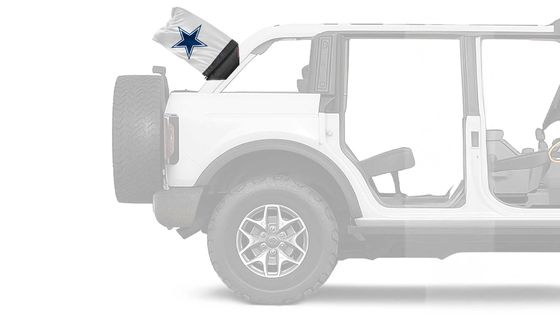 Dallas Cowboys White 11"x17" Forever Wave Flag for Bronco