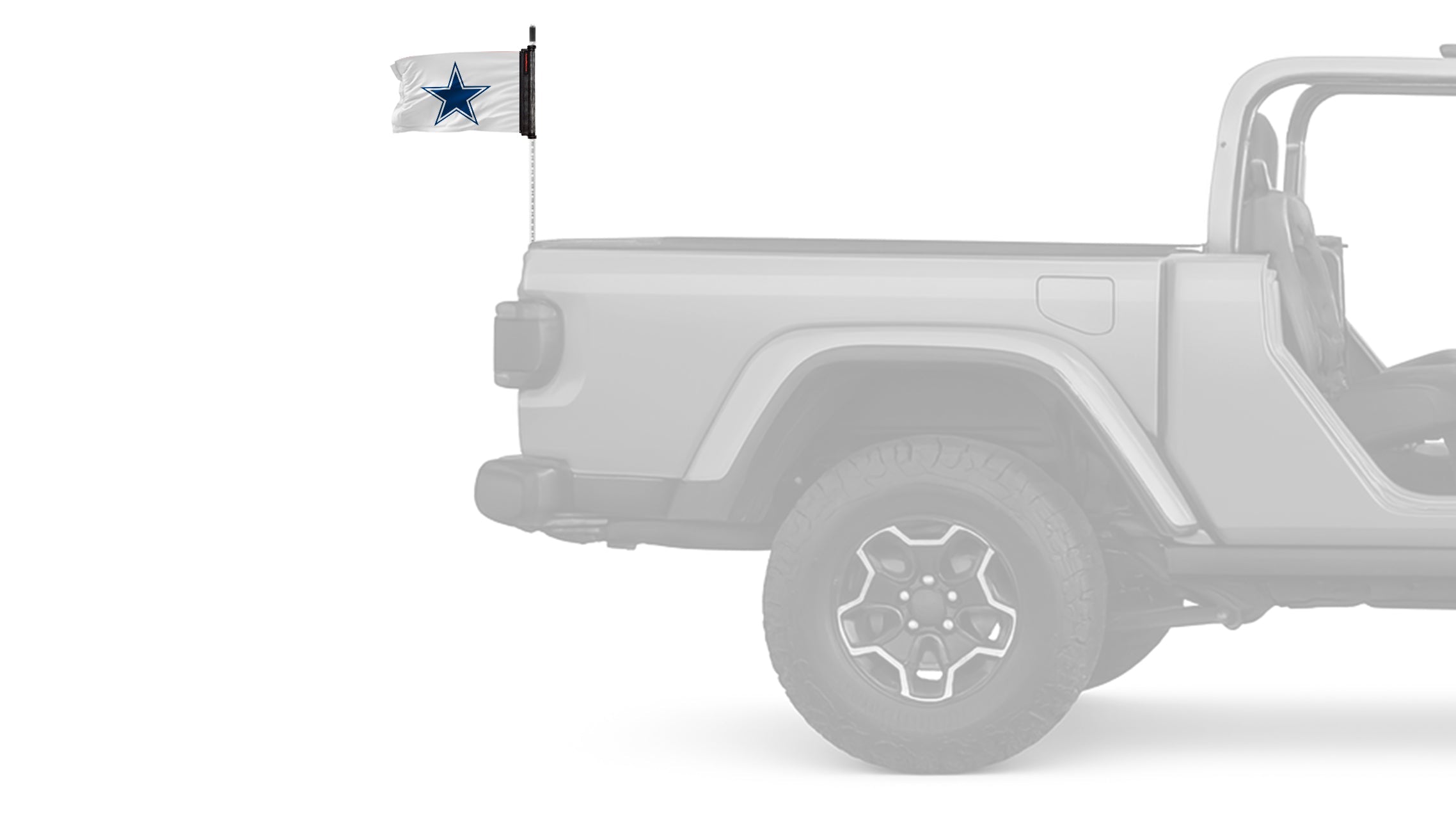 Dallas Cowboys White 11"x17" Forever Wave Flag for Jeep Wrangler CJ-7 and CJ-8 1976-1986