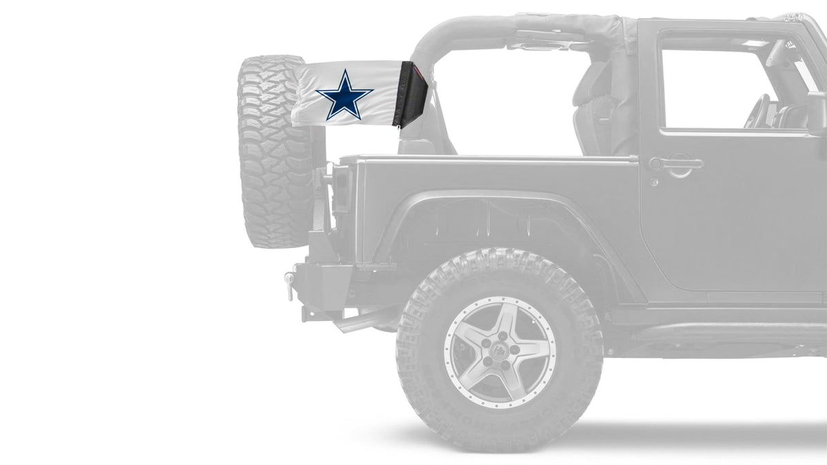 Dallas Cowboys White 11"x17" Forever Wave Flag for Jeep Wrangler YJ 1986-1995