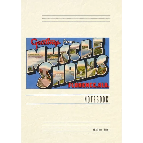 Vintage Lined Notebook Greetings from Muscle Shoals