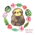 Sloth Baby Shower guest book - Hardcover
