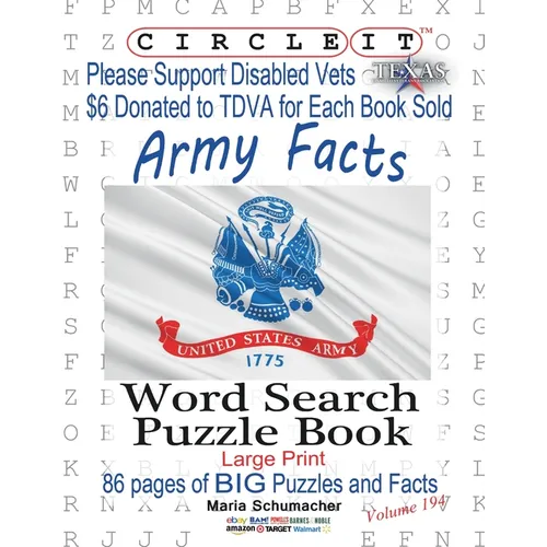 Circle It, Army Facts, Word Search, Puzzle Book - Paperback