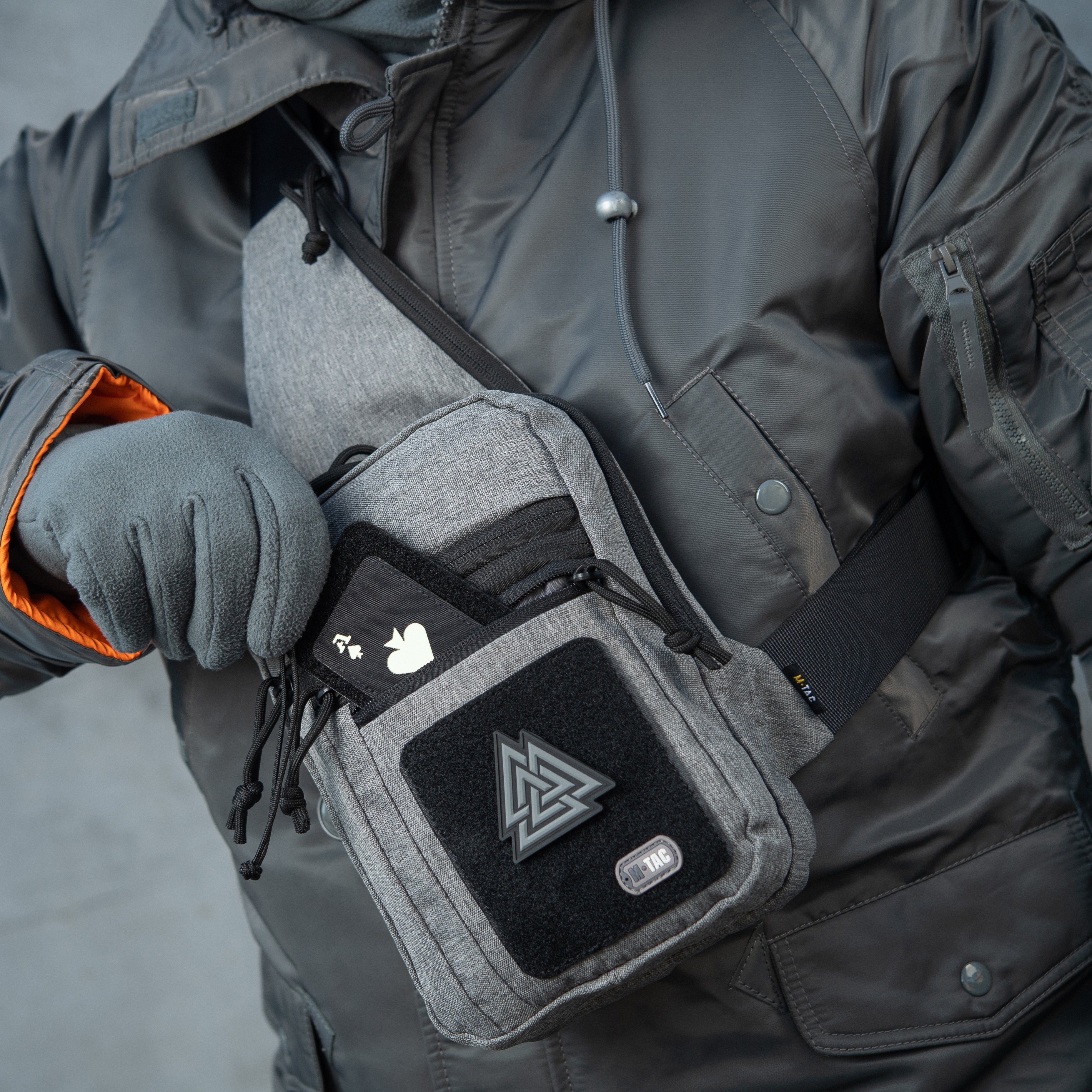 M-Tac LEFT-HANDED Tactical Sling Bag for Men with Holster