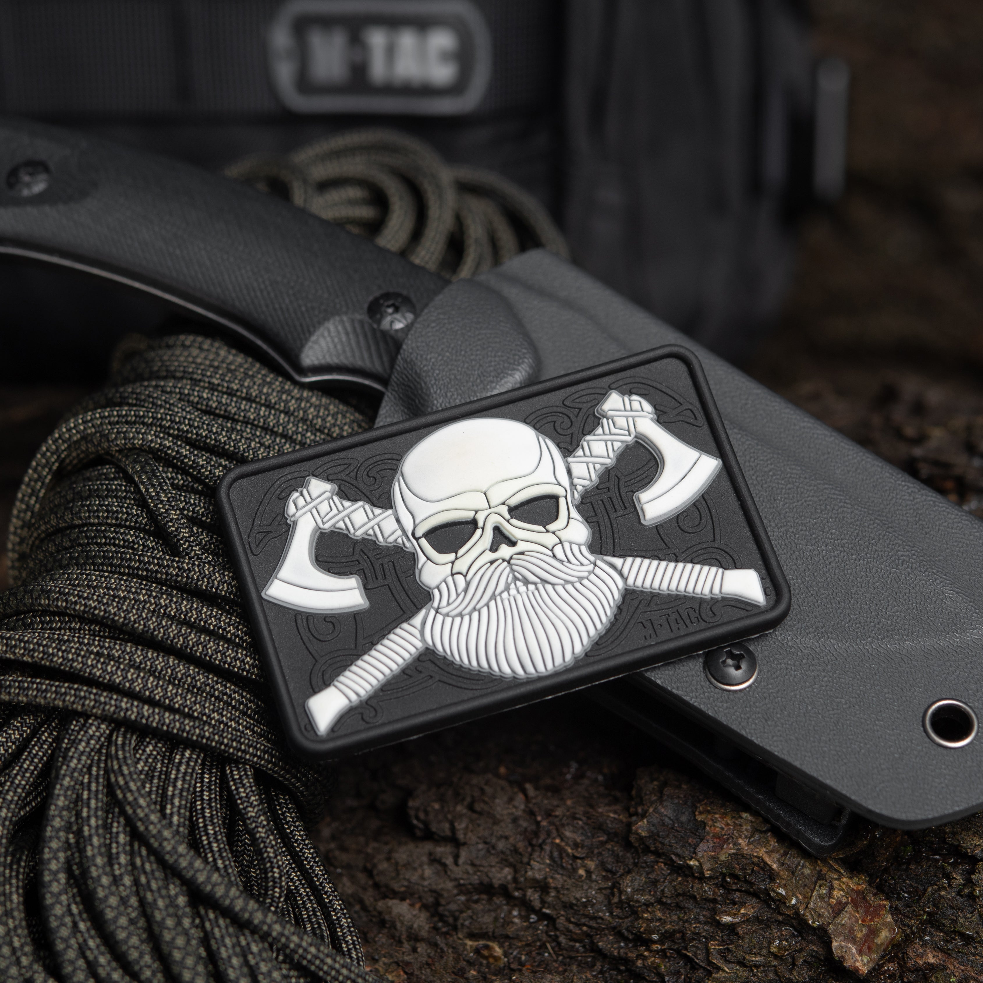 M-Tac Bearded Skull with Axes 3D PVC