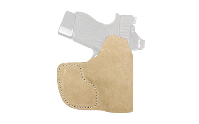 DeSantis Gunhide Suede Nemesis |  Pocket Holster |  Fits GLOCK 43/43X/43X MOS |  Ambidextrous |  Leather Construction |  Suede Finish |  Natural