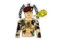 "Dwight" Airborne AF Sticker
