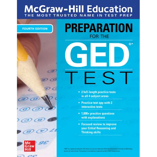 McGraw-Hill Education Preparation for the GED Test, Fourth Edition - Paperback