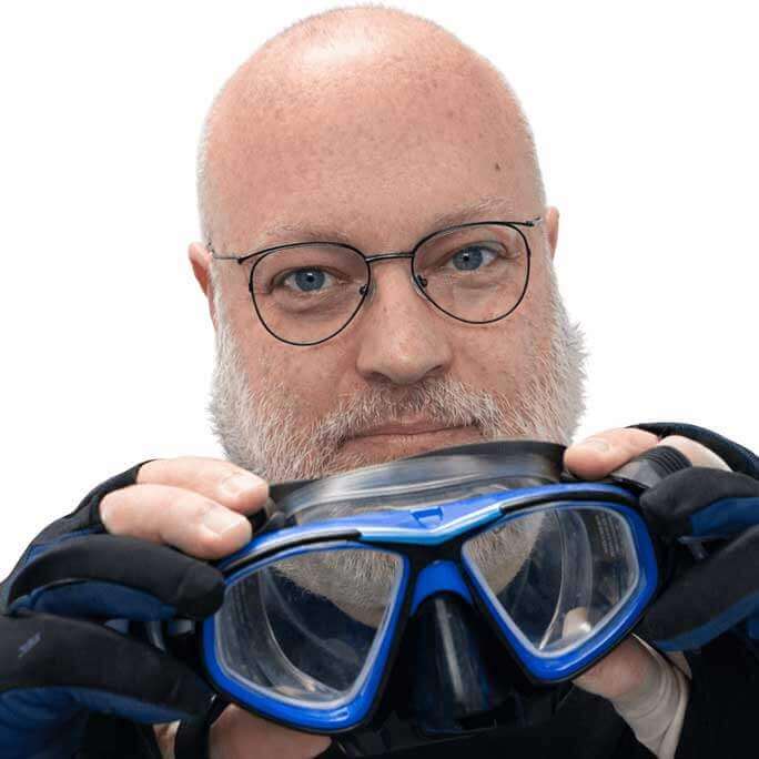 Maskoptix Prescription Diving Glasses EAB-8 - Matte Pewter