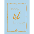 Happy 1st Birthday Guest Book (Hardcover): First birthday Guest book, party and birthday celebrations decor, memory book,1st birthday, baby shower, ha - Hardcover