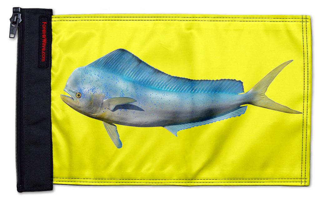 Dolphin 12"x18" Forever Wave Flag for Boats