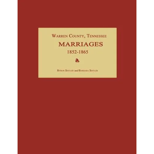 Warren County, Tennessee, Marriages 1852-1865