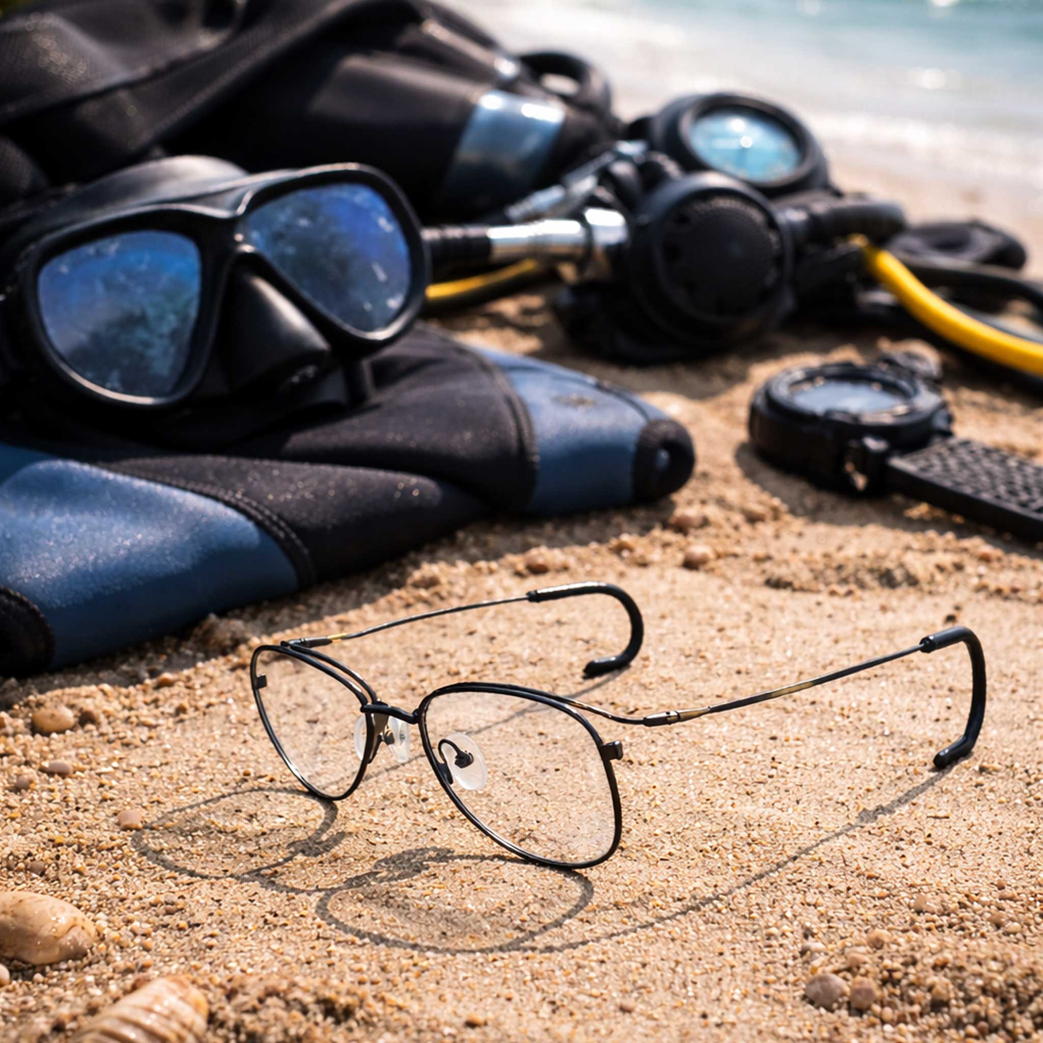 Maskoptix Prescription Diving Glasses EAB-15-Matte Black