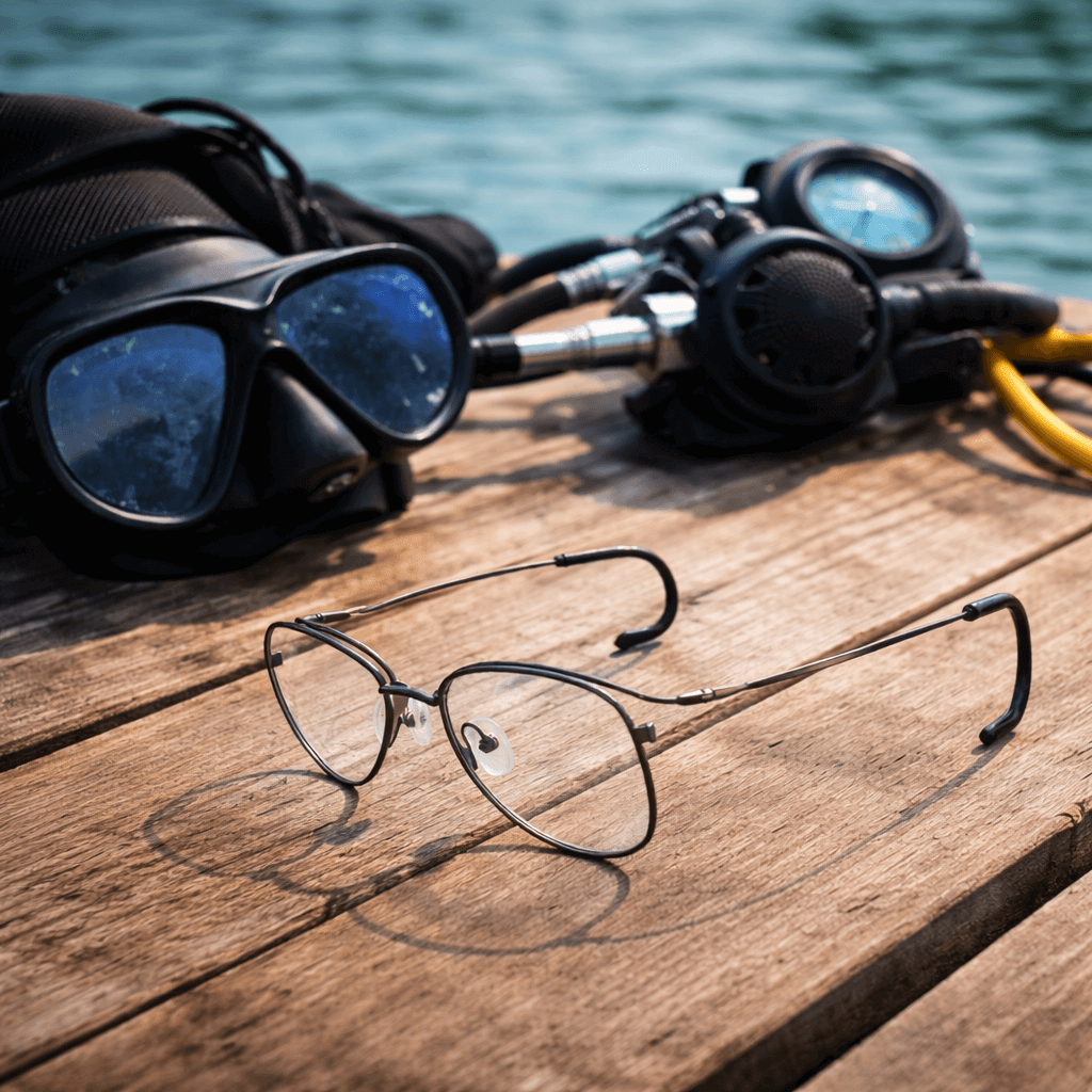 Maskoptix Prescription Diving Glasses EAB-21-Matte Pewter
