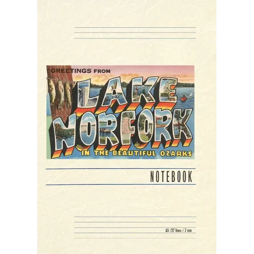 Vintage Lined Notebook Greetings from Lake Norfolk, Arkansas