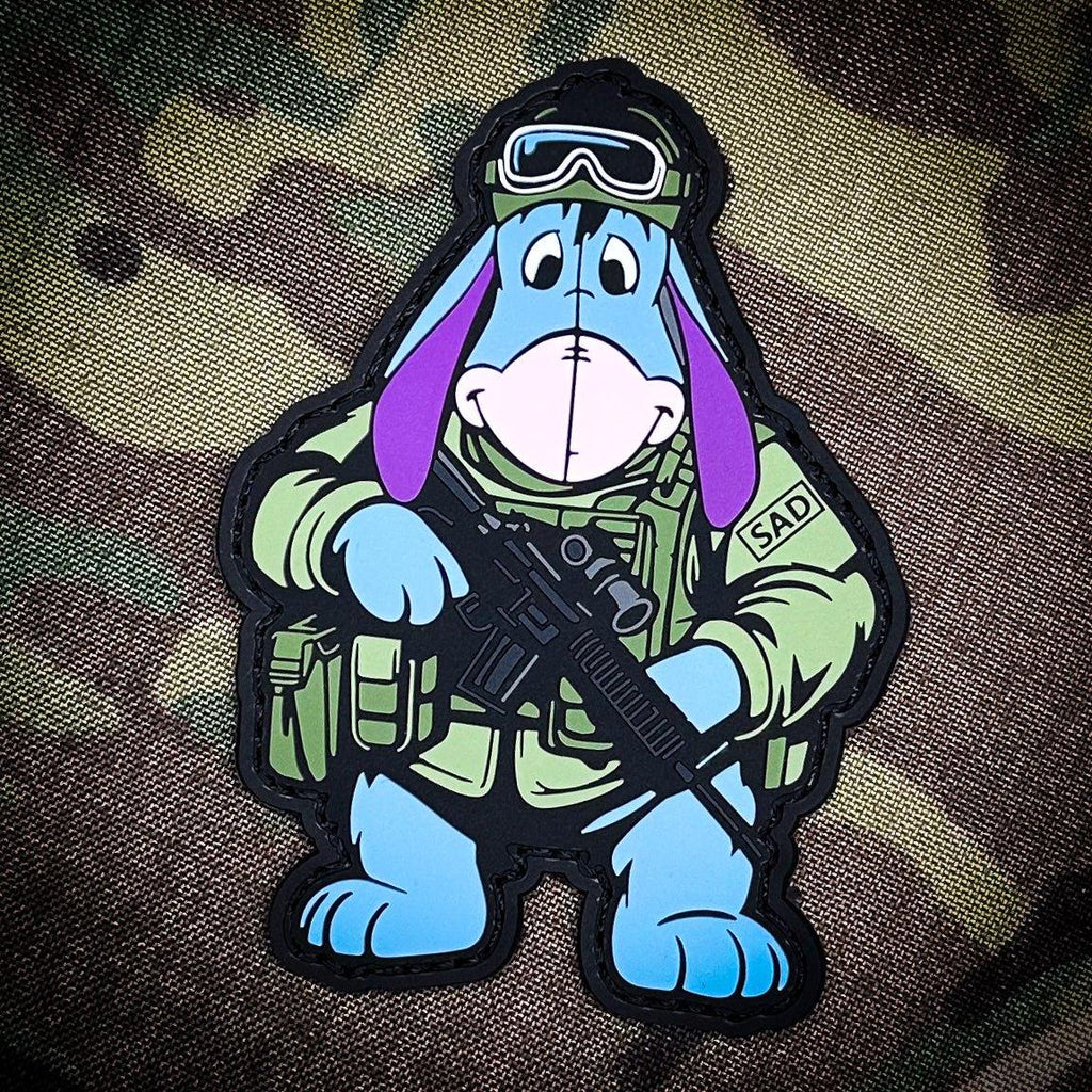 Tactical Eeyore AR15 Callsign SAD - Tactical Pooh Squad - 4" PVC Patch