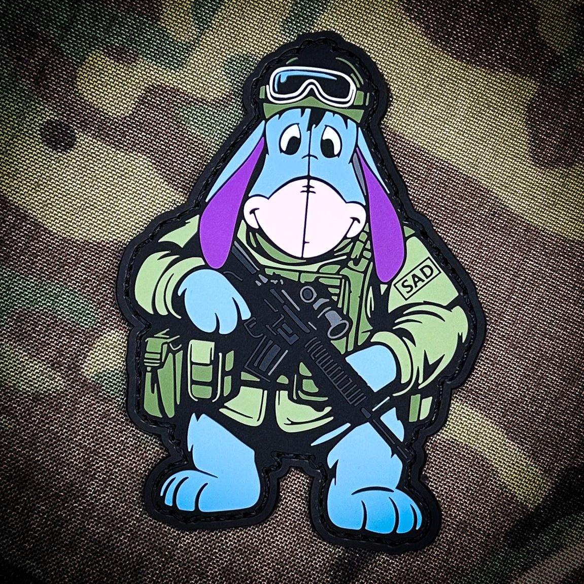 Tactical Eeyore AR15 Callsign SAD - Tactical Pooh Squad - 4" PVC Patch