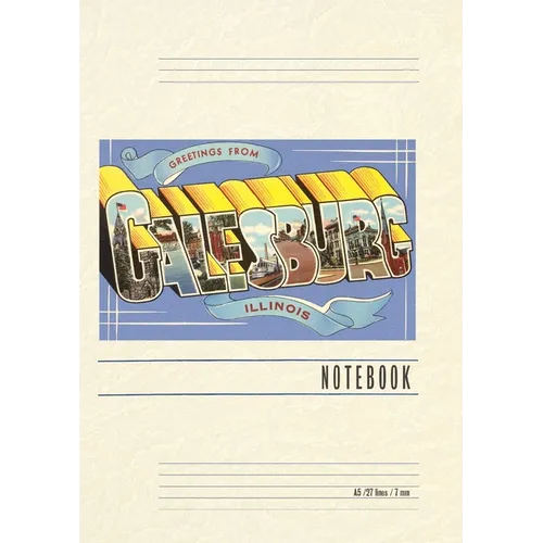 Vintage Lined Notebook Greetings from Galesburg, Illinois - Paperback