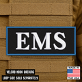 EMS ID Plate Carrier Patch 2.5" x 6" Hook & Loop | Made in USA