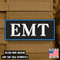 EMT ID Plate Carrier Patch 2.5" x 6" Hook & Loop | Made in USA