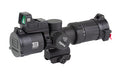 EOTECH Vudu -  Rifle Scope -  4-12X Magnification -  36mm Objective -  First Focal Plane -  Compatible with Mini-ACOG Mounts -  MR5 Illuminated MRAD Reticle -  Matte Finish -  Black -  Includes EFLX 3 MOA Red Dot and Mount
