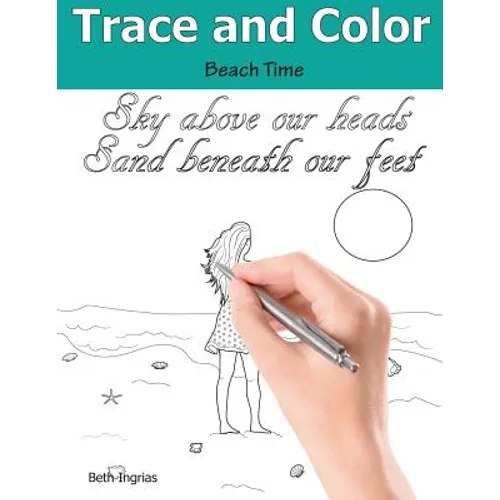 Trace and Color: Beach Time: Adult Activity Book - Paperback