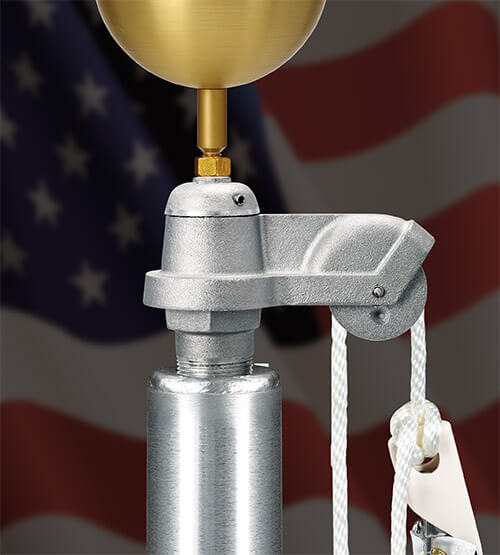 40' External Halyard Aluminum Flagpole - Continental Series