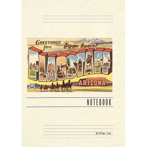 Vintage Lined Notebook Greetings from Flagstaff
