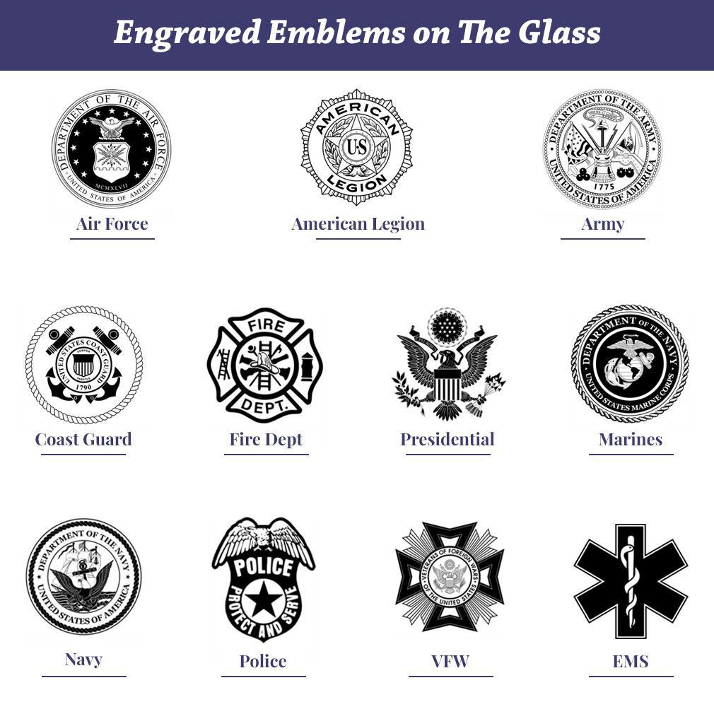 25.5”w x 12.5”h Memorial Flag Shadow Box, Tempered Glass Front