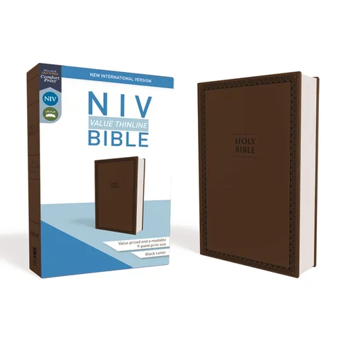 NIV, Value Thinline Bible, Imitation Leather, Brown - Imitation Leather